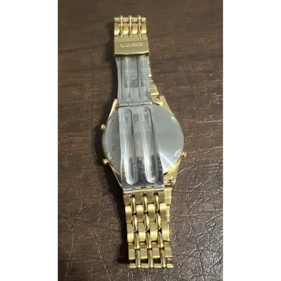 SEIKO Quartz World Timer Men's Watch 8V22-7008 Vintage 1980S. New Battery Works - Picture 5 of 12